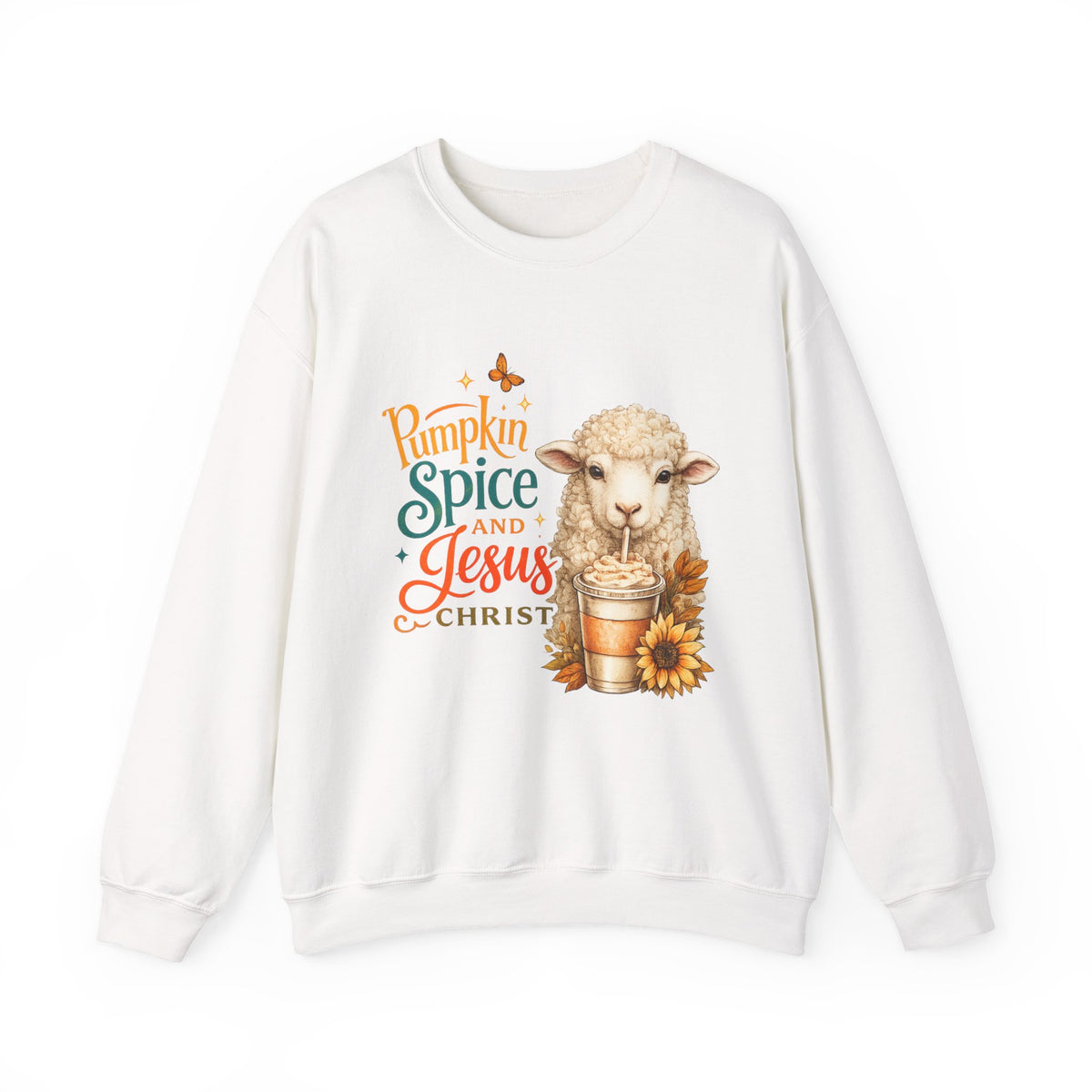 Pumpkin Spice and Jesus Christ Sweatshirt — Faith & Fall Crewneck