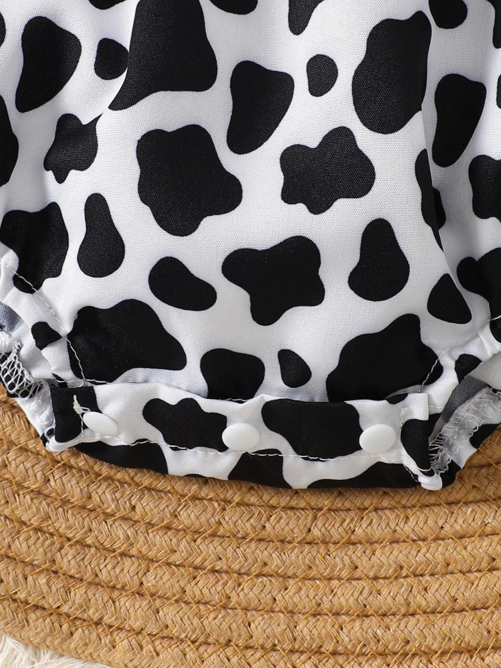 Mamas Girl Cow Print Ruffle OnePiece