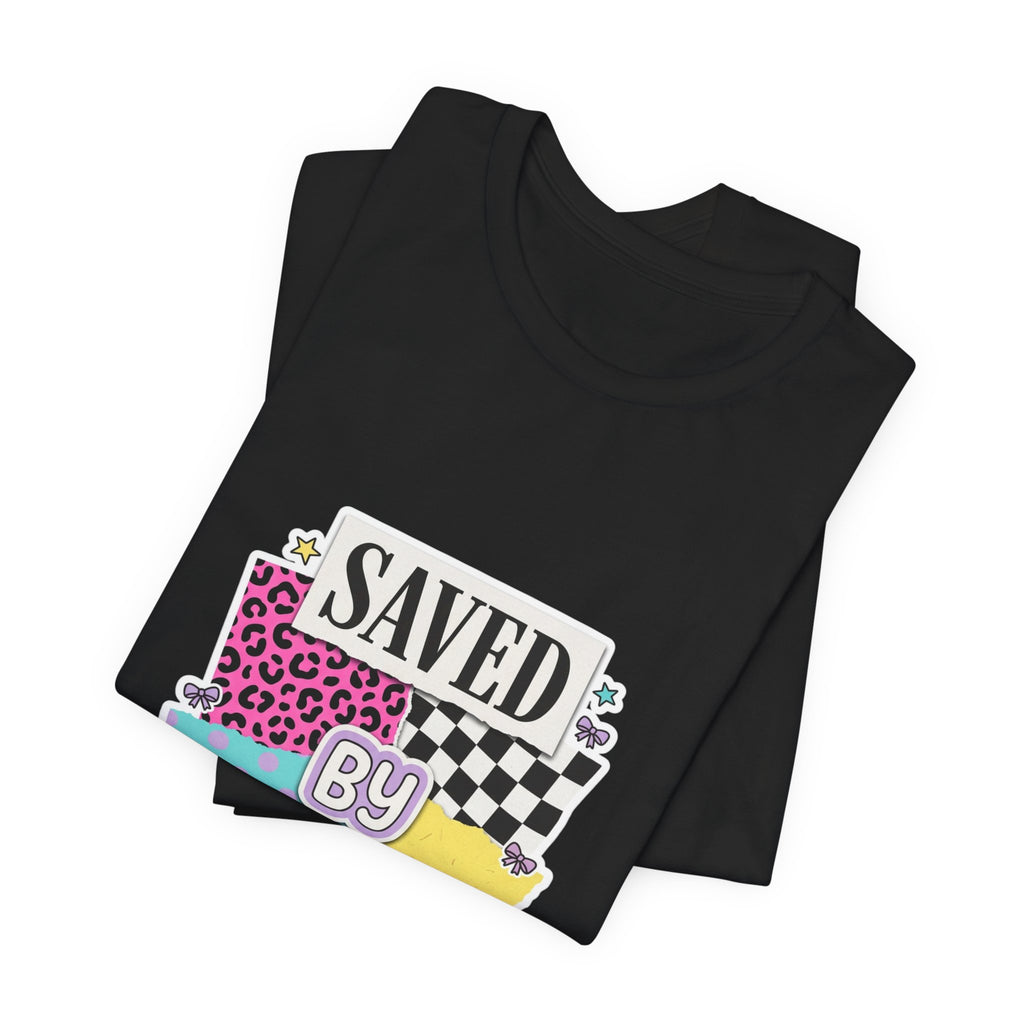 Saved by Grace Tee | Christian faith shirt, colorful scripture design