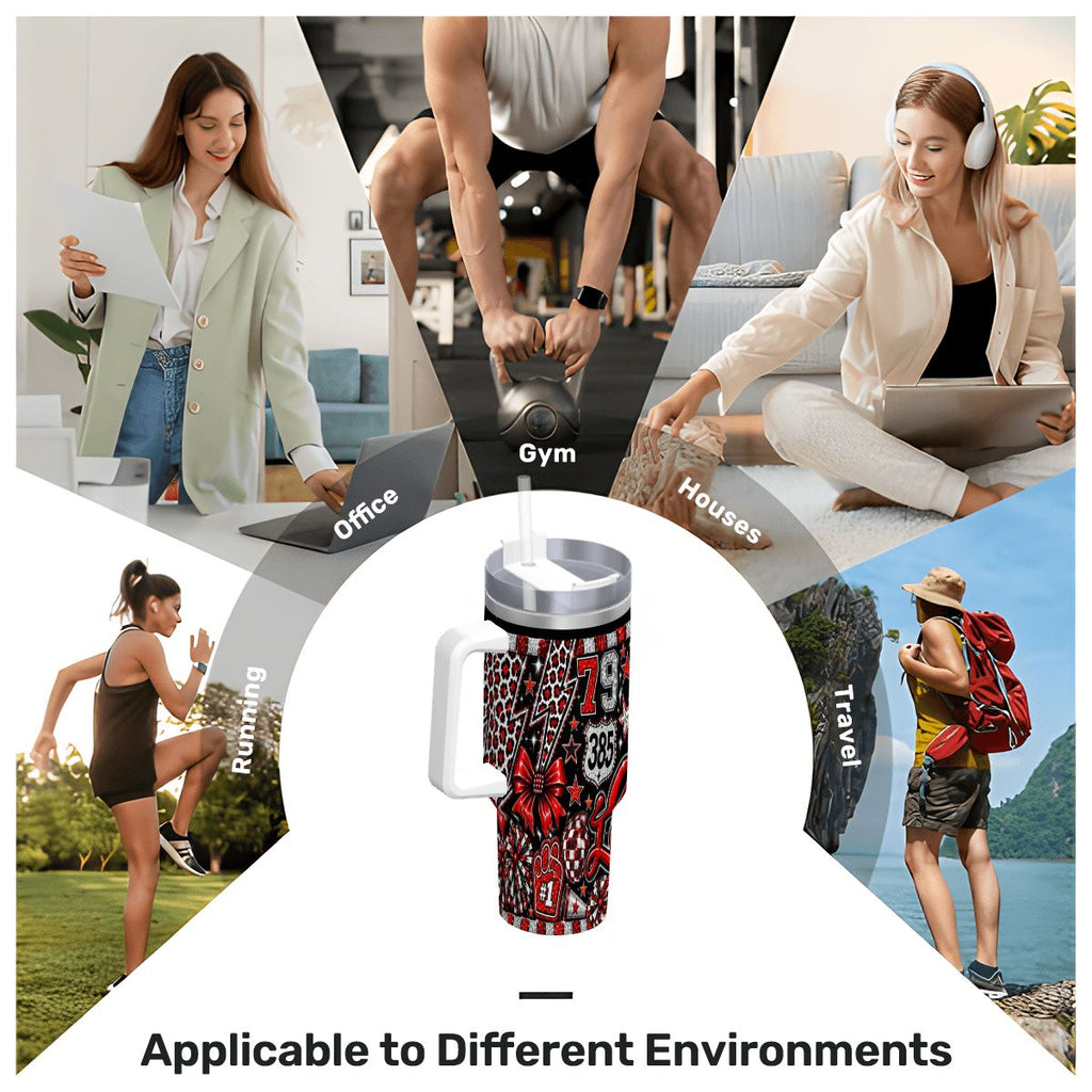 Travel Coffee Mug with Handle and Straw (40oz) 1000020786