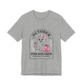 Pink Boo Crew October Ghost T-Shirt | Breast Cancer Awareness Ribbon