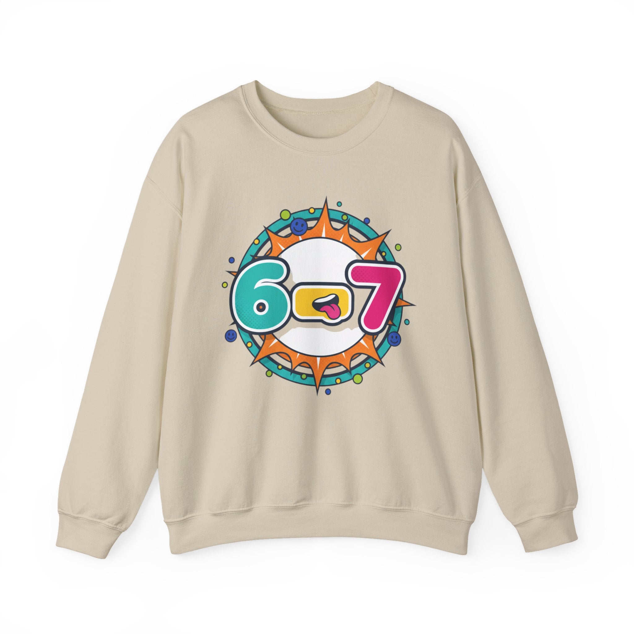 67 minimalist number sweatshirt | 67 shirt, absurdist humor, TikTok meme