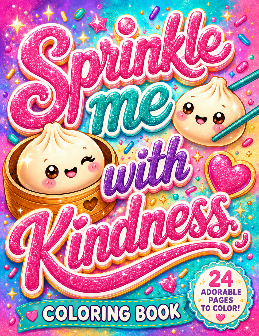 Sprinkle Me With Kindness – Squishy Dumplings Coloring Book